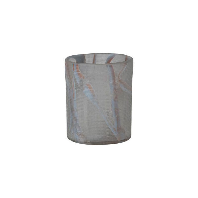 Vase en verre texturé