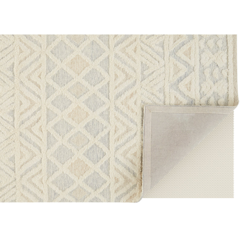 Eulalie Wool Geometric Indoor Rug, Rectangle 4' x 6'
