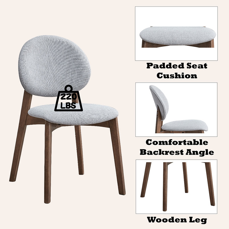 Hadasa Side Chair (Set-2), Light Gray