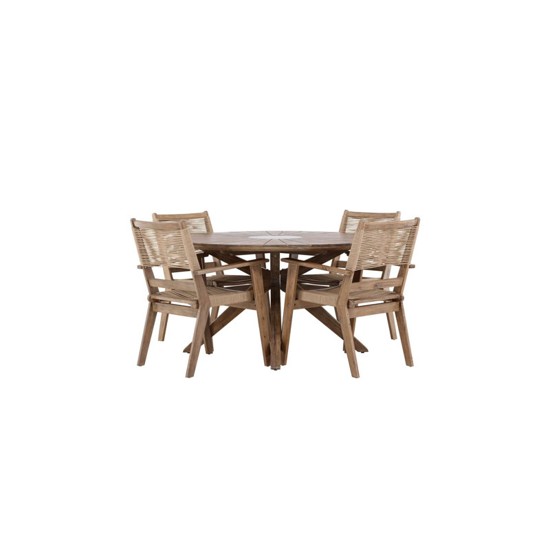 Jayla 4 - Person Patio Dining Set with Round Table