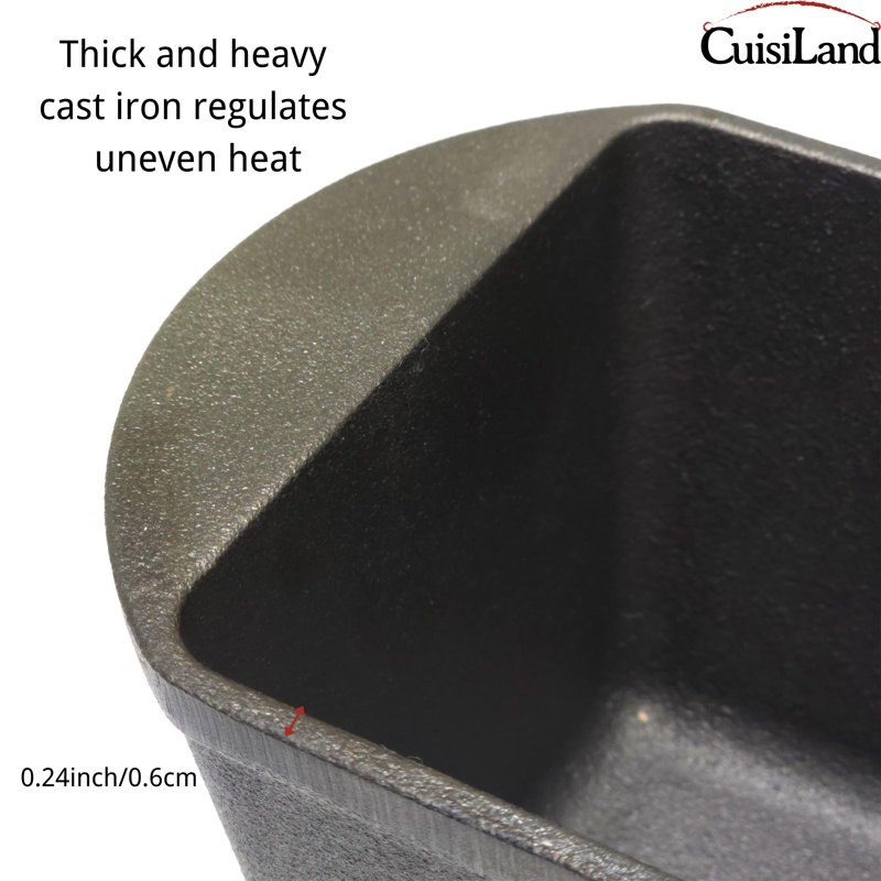 Cuisiland 5'' x 14'' Cast Iron Loaf Pan