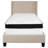 Aluino Tufted Upholstered Platform Bed w/ Memory Foam Pocket Spring Mattress-262001768-262001769