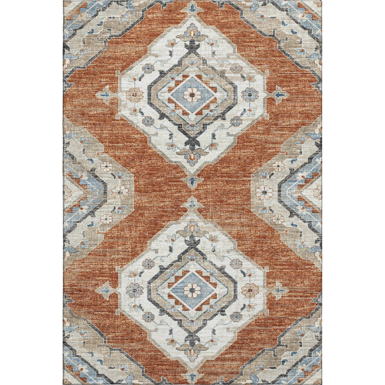 Premium Machine Washable Andreau AMF91 Clay Rug