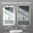Frameless LED Bathroom Mirror 28x20 Inch, Tempered Glass, Wall-Mounted Vanity Mirror with Anti-Fog, 3 Colors Dimmable Light, Memory Function-1341006781