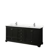 Wyndham Collection Deborah 48'' Single Bathroom Vanity with Marble Top ...