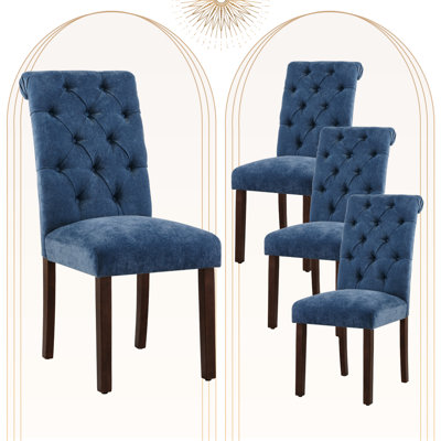 Bookout Tufted Wooden Dining Side Chairs