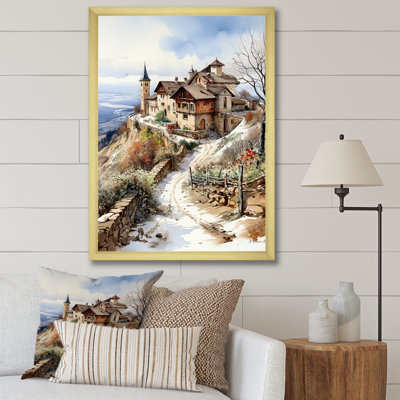 «Vineyard Winter Scenery IV», reproduction sur toile