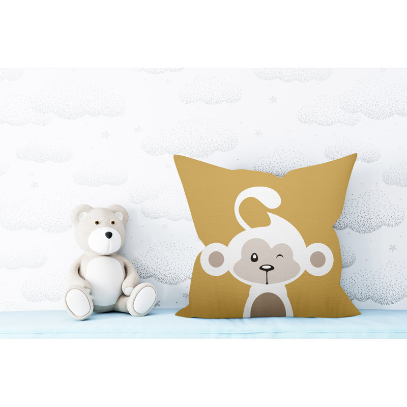 Coussin intérieur Ollie, 19 po x 19 po, Ocre, Carré
