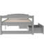Lit plateforme simple gris avec options de tiroirs - Personnalisez votre rangement