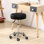 Tabouret pivotant rond à hauteur réglable avec roulettes pour le travail de bureau