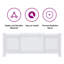 Housse de radiateur avec tablette de rangement supérieure, housse de chauffage, panneau de fibres à densité moyenne, 55,5-80,7 po x 7,5 po x 32,1 po, blanc-70533532-132453091-91833317