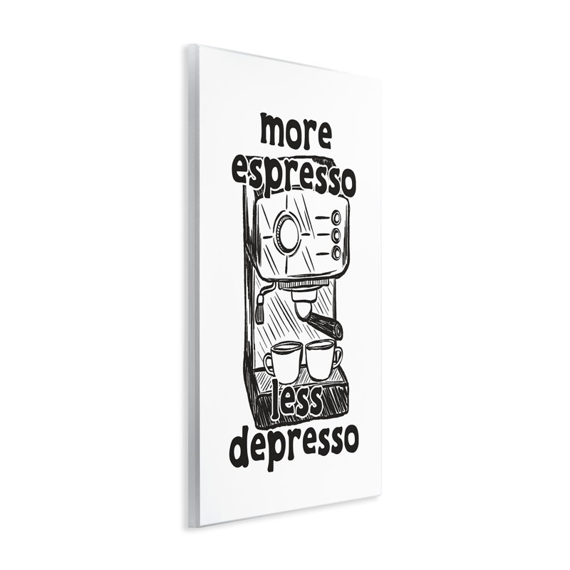 Plaque murale «More Espresso Less Depresso», design par JJ Design House LLC, H 15 po x l 10 po