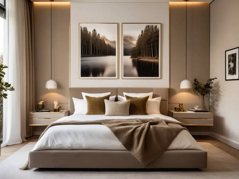 Anaika Corduroy Upholstered Low Profile Standard Bed
