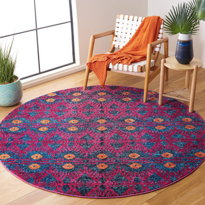 Isabea Ikat Pink Area Rug