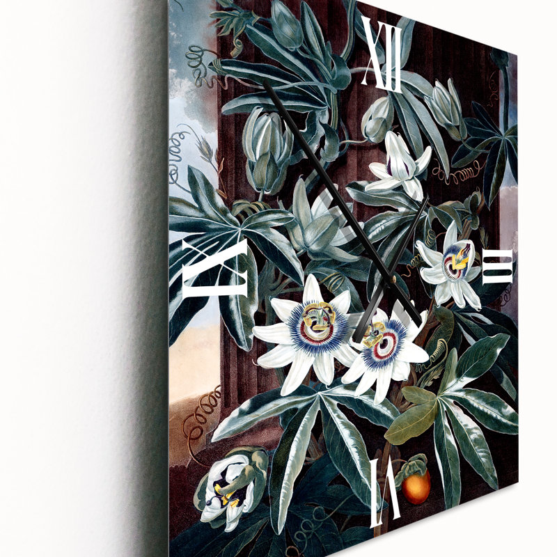 Horloge murale Fleurs I, Grand