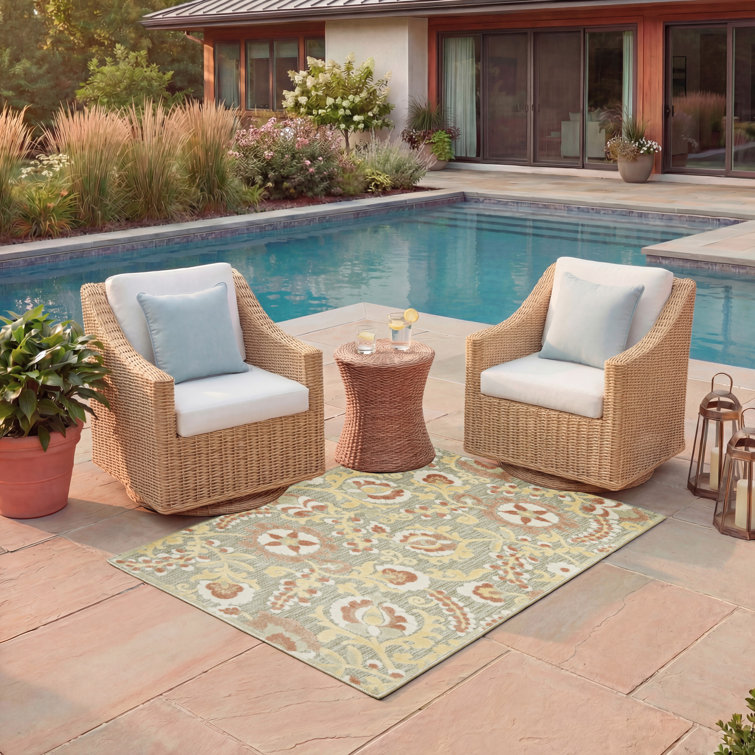 Gregori  Sage Rose Farmhouse Rug