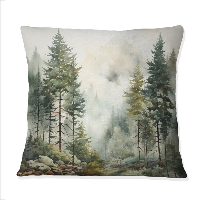 Coussin Pine Tree Misty Morning II