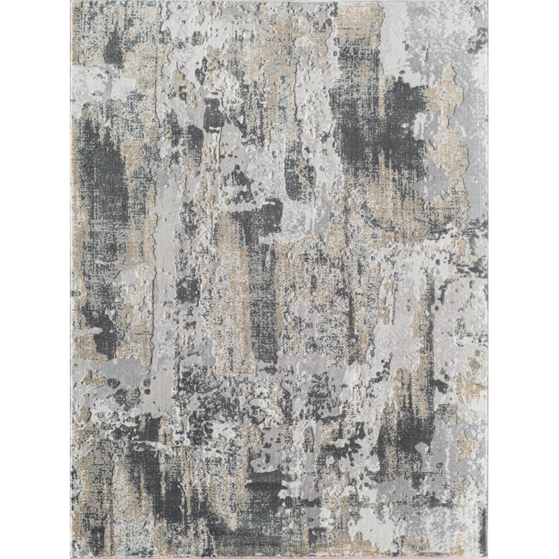 Navarra Gray Area Rug, Rectangle 2'6" x 4'