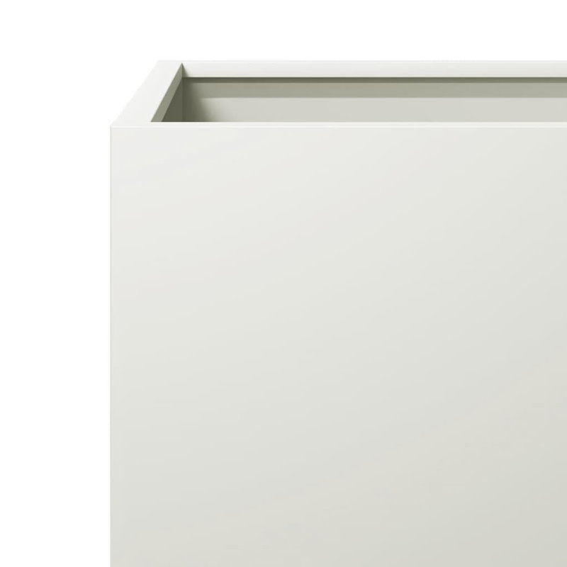 Alhasan Metal Elevated Planter, 30cm H x 30cm W x 30cm D, White