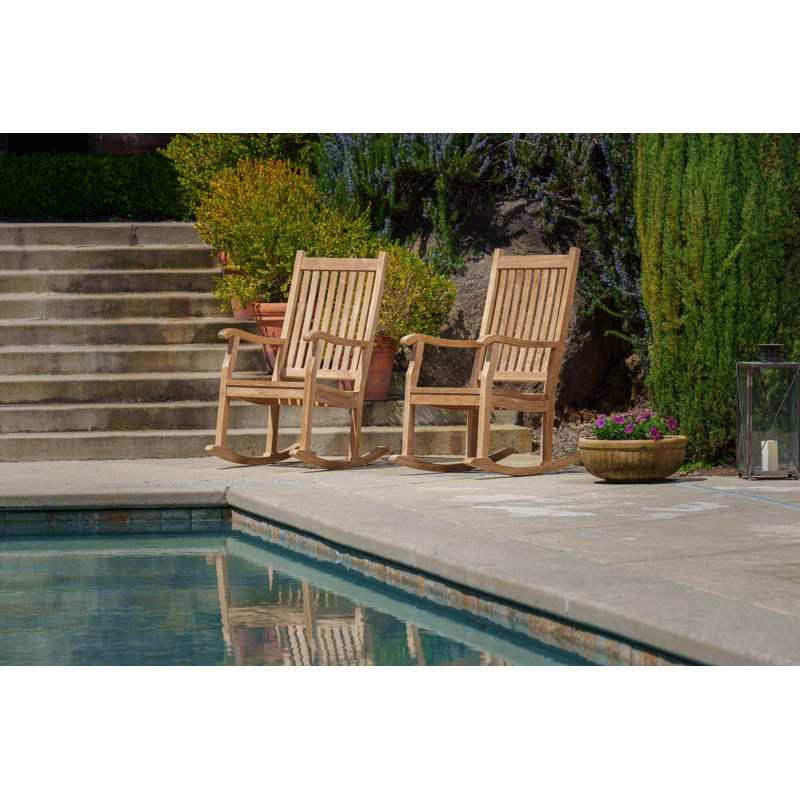 Chaise berçante en teck Jakarta