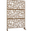Clôture d'intimité en métal l 76 "H48" - Brun pour patio balcon terrasse pelouse jardin météo Ps114 écran extérieur