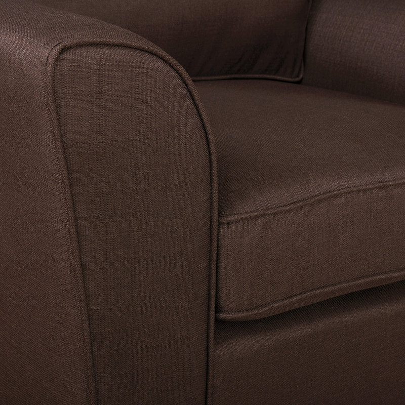 Eades 63'' Upholstered Loveseat, Brown