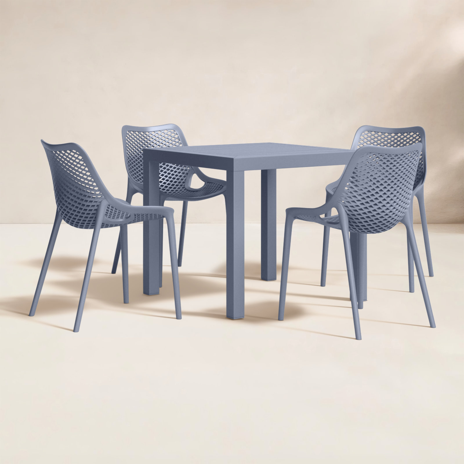 Asherton 32" Patio Dining Set, Dark Gray