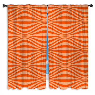 Rideaux orange obscurcissant et rideaux obscurcissant - 2 panneaux