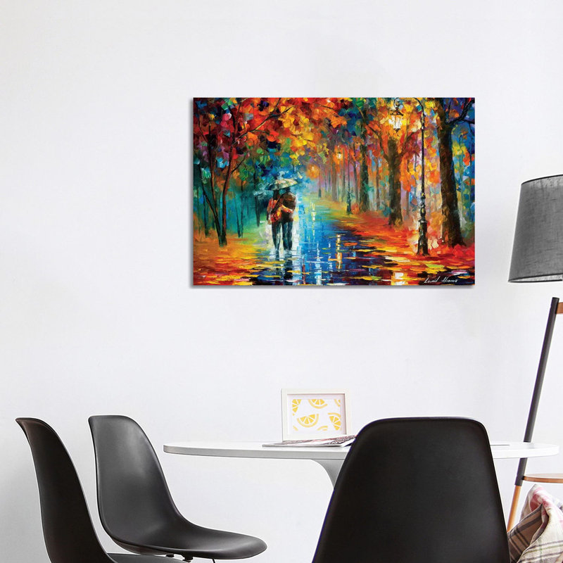 Autumn Hug by Leonid Afremov - Wrapped Canvas Gallery-Wrapped Canvas Giclee, 101.6 cm H x 66.04 cm W x 3.175 cm D