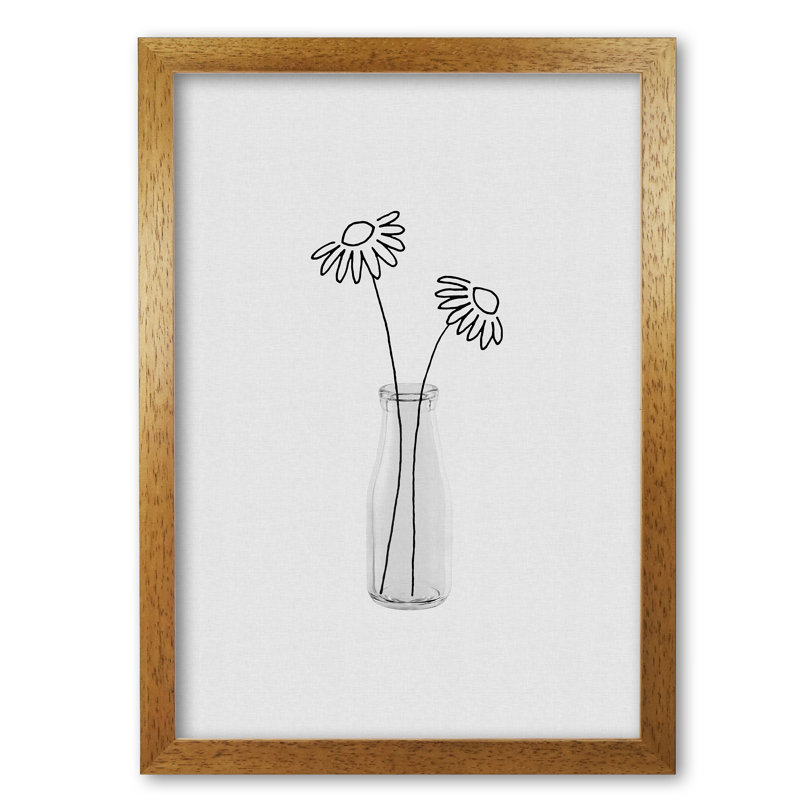 Flower Still Life II - Print, 60 cm H x 42 cm W x 5 cm D, Honey Oak Frame