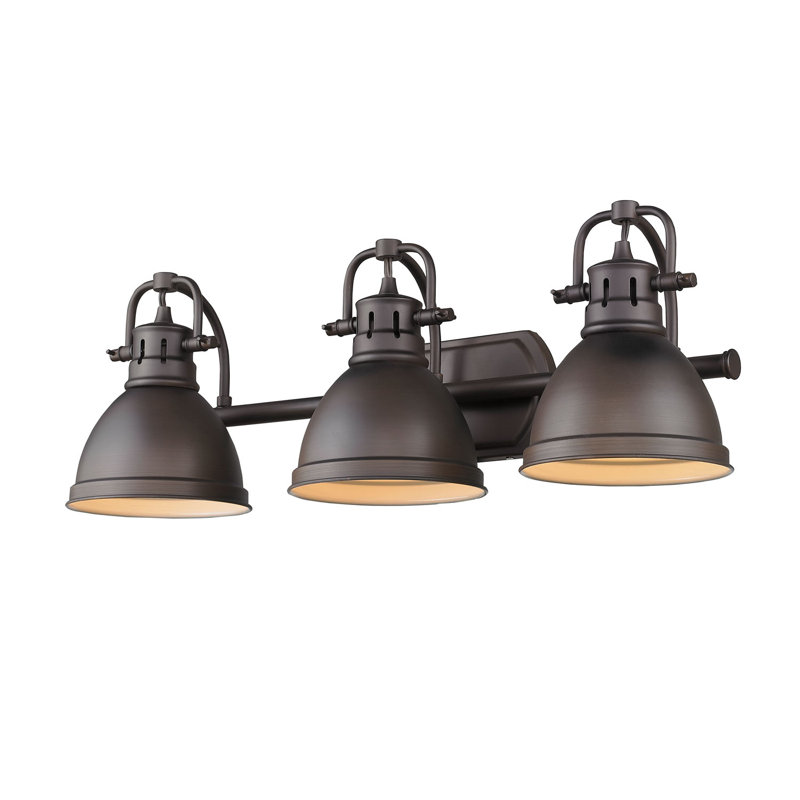 Drakeford Vanity Light, Rubbed Bronze, Rubbed Bronze, 3 Lights
