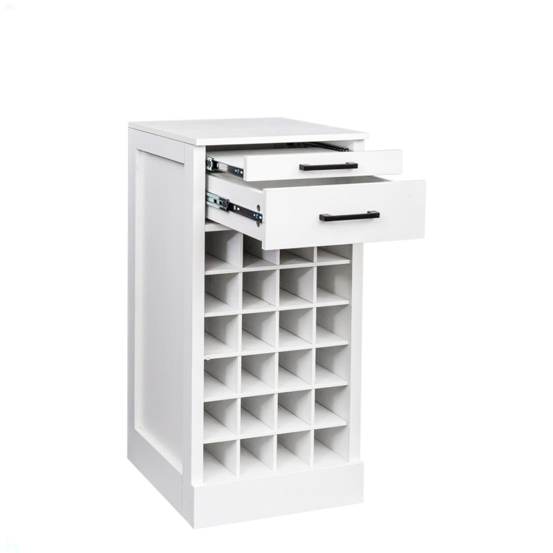 Modular 24 Wine Bar Cabinet Buffet Cabinet, White