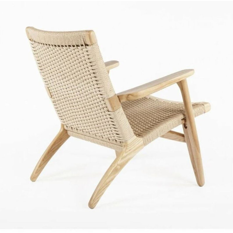 Fauteuil de 27,5 po Marillany, Filet brun, Naturel