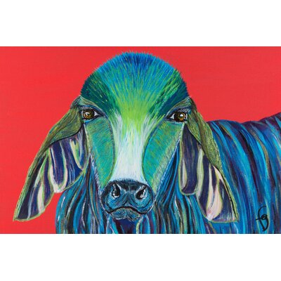 Kiki The Unfathomable Hindu Bull' by France Gilbert Painting Print on Wrapped Canvas -  Marmont Hill, MH-MWW-GILBERT-02-C-24