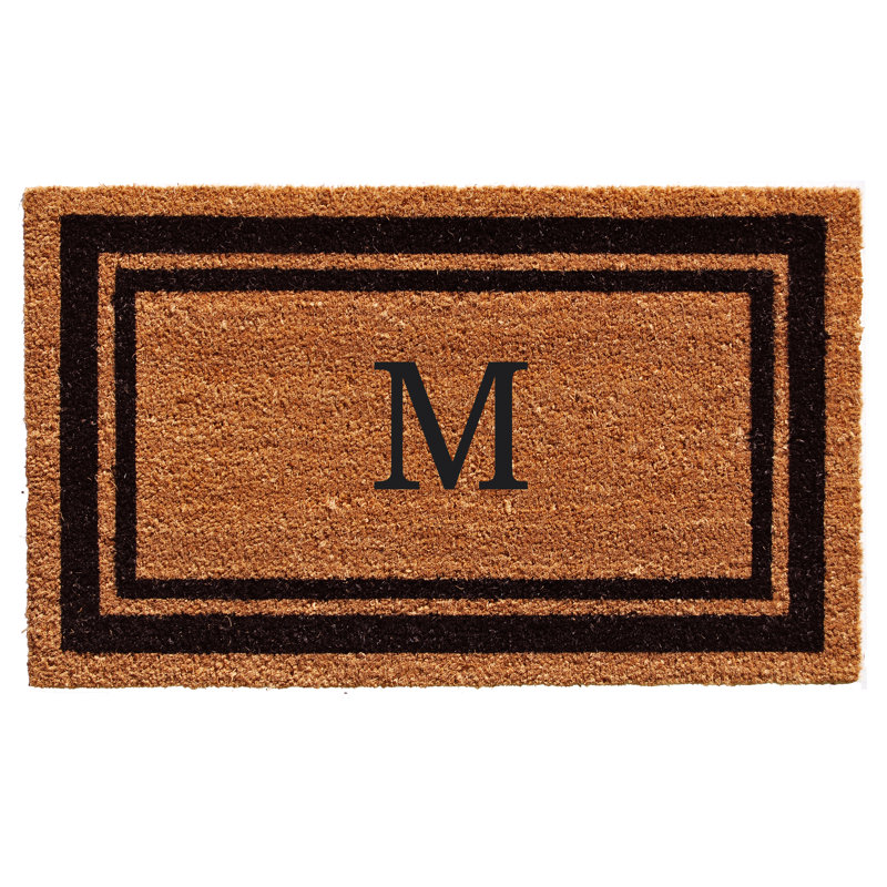 Tapis d'entrée antidérapant Stortz, Rectangle 2 pi x 3 pi, M, Brun / Noir