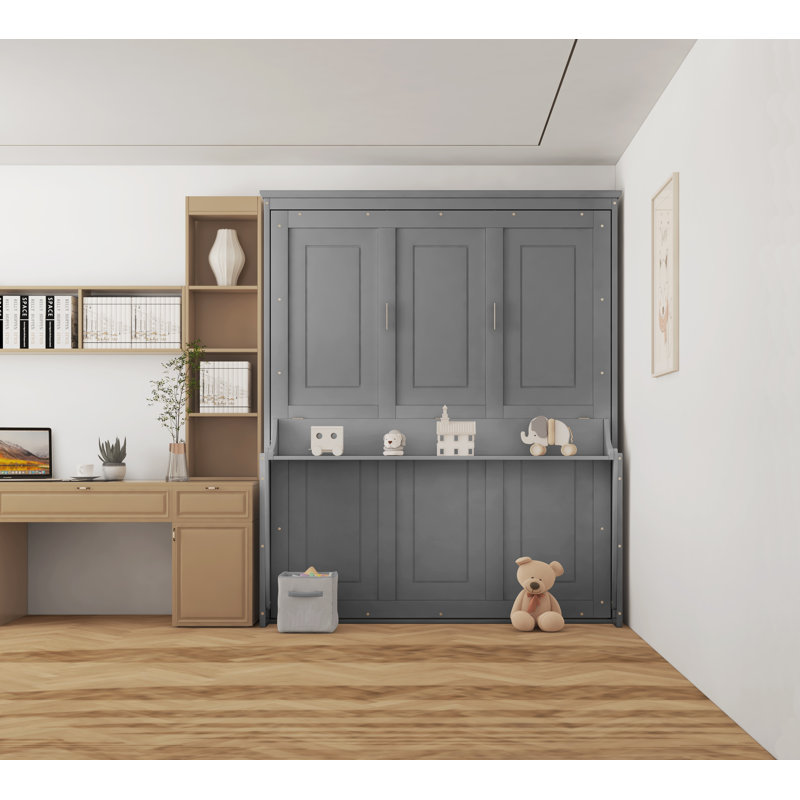 Amraiz Murphy Storage Bed, Gray