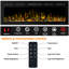 Electric Fireplace with APP Control & Google Home and Alexa Voice Control, Electric Fireplace Mounted in Recess, 13 LED Color Flame Effect, 750W/1500W, Timer, Overheat Protection-2089613450