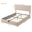 Lit plateforme tapissier avec système de rangement hydraulique - Beige (OLD SKU: LP000211AAA)-835100687-835100675