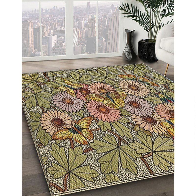 Geometric Indoor Rug, Square 3'