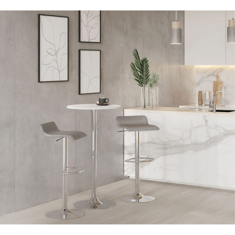 Table de bar moderne réglable blanche