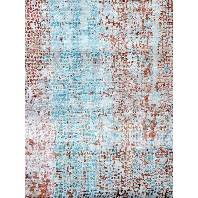 Tapis brun / gris de haute qualité noué à la main, Rectangle de 2 pi x 3 pi