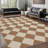 Machine Washable Easy Jute Area Rugs for Living Room Bedroom Distressed Checkered Office Carpet High Traffic Entryway Rug Non Slip Backing Trellis Farmhouse Floor Cover-1587524333