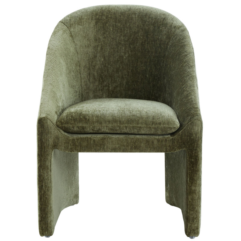 Kagan Chenille Dining Chair, Olive Green