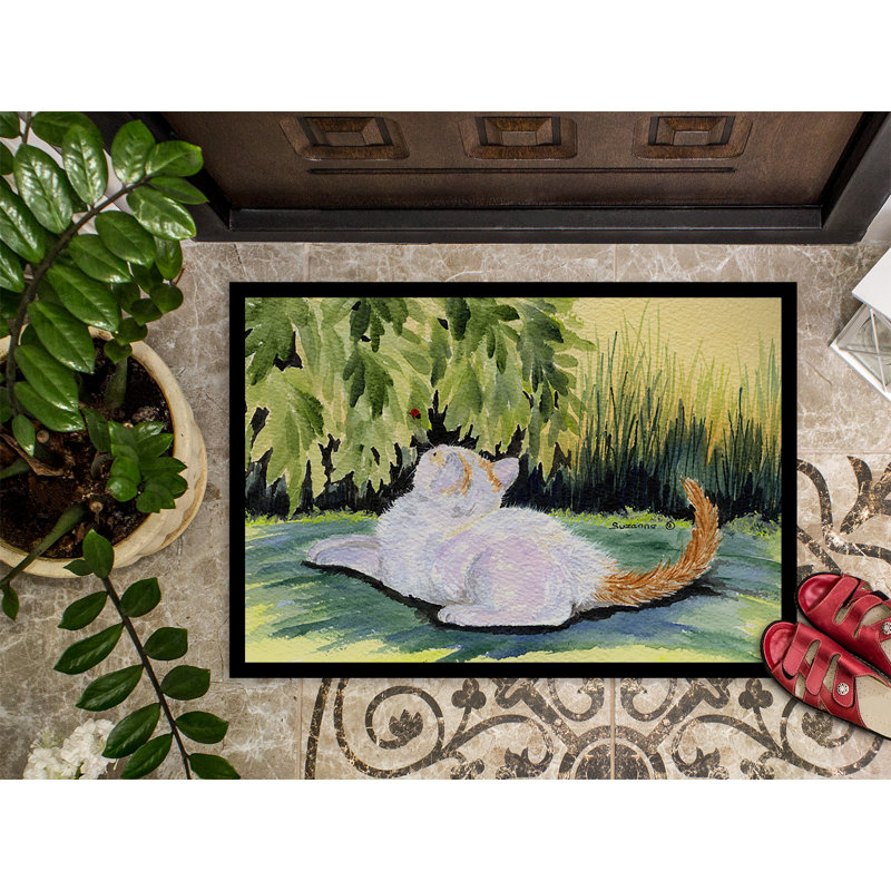 Tapis de porte d’intérieur anti-dérapant pour chat, Rectangle 2 pi x 3 pi