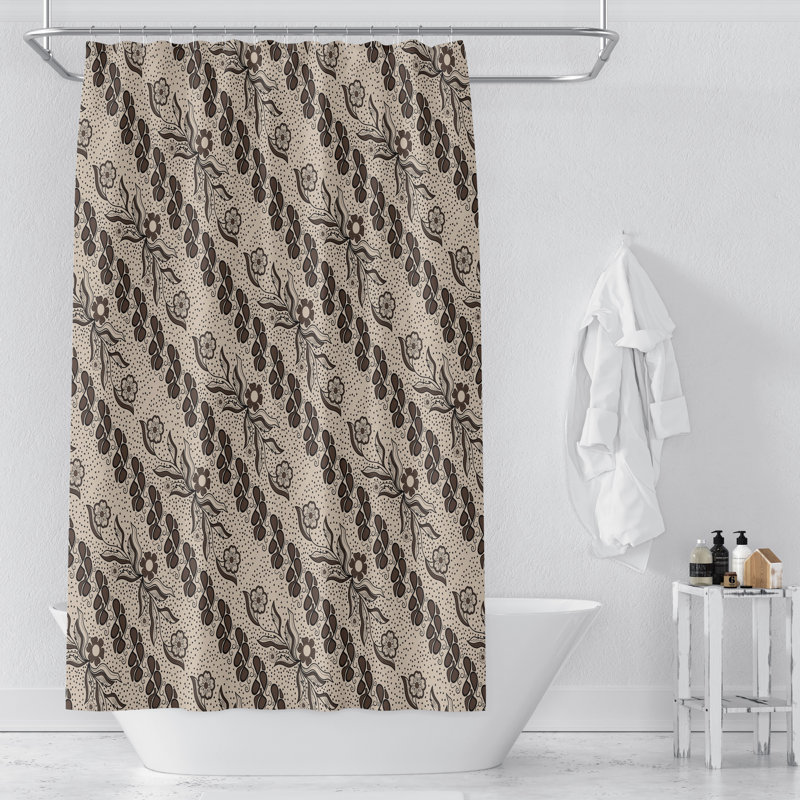 Floral Shower Curtain, 72" H x 70" W