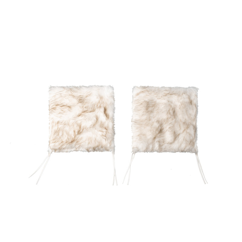 Coussins de siège imitation peau de mouton 16 po x 16 po Laredo, Fauve dégradé