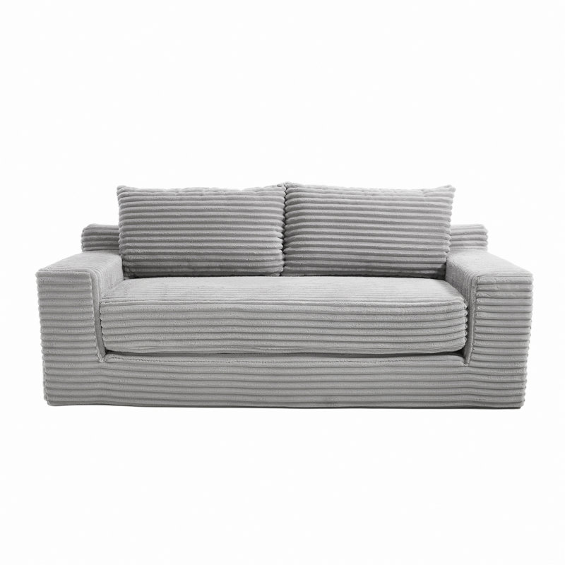 Canapé-causeuse pour petit espace intérieur, Gris clair