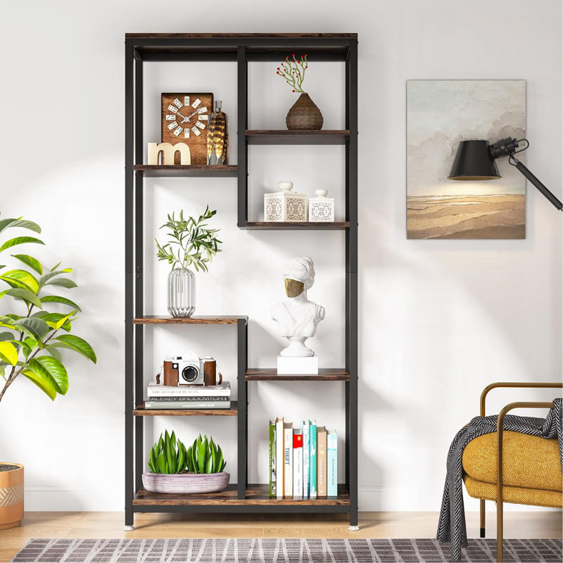 Étagère de rangement 69,2 po à 6 niveaux avec 8 tablettes et 69 niveaux