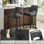 Tabouret de bar moderne en similicuir avec cadre en métal, tabourets de bar modernes à hauteur de comptoir avec dossier découpé, ensemble de 4-1771480966-1771480967