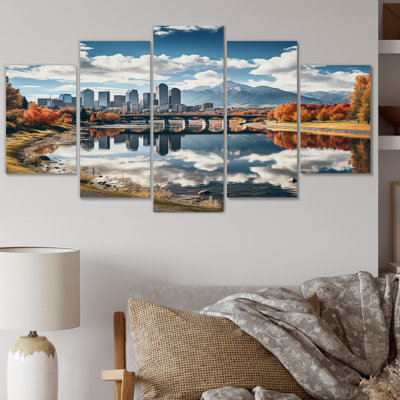 Denver la majesté des montagnes Rocheuses I sur toile, 5 pièces